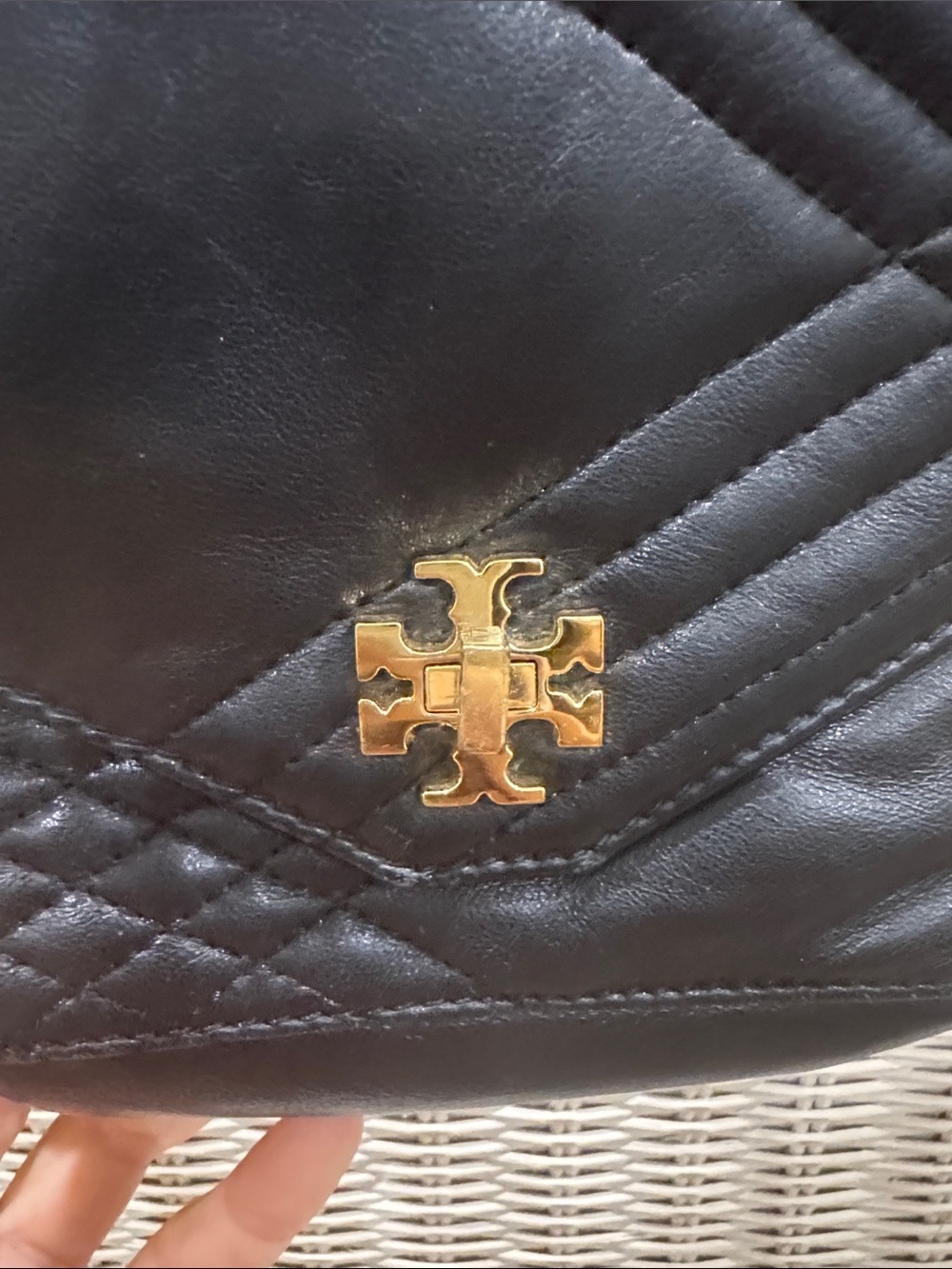 Tory Burch Black Quilted Chain-Shoulder Crossbody - Picture 4 of 6